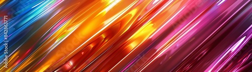 Vibrant abstract background with diagonal streaks of colorful light, creating a dynamic and energetic visual effect. Perfect for creative designs.