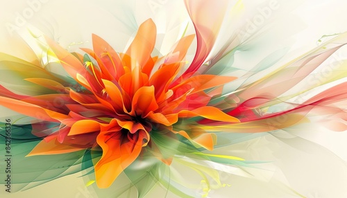 Artistic abstract flower design,