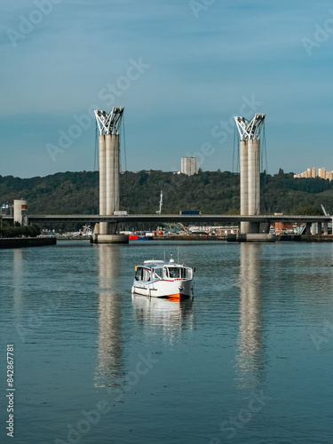 Pont Gustave Flaubert (Gustave Flaubert Bridge) in Rouen photo