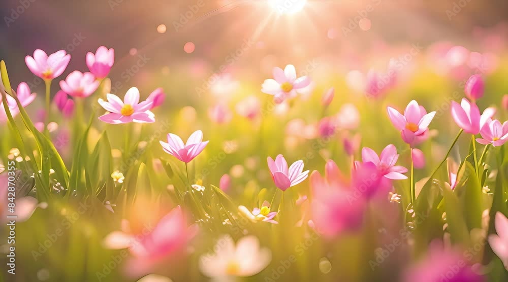 beautiful light spring banner background. seamless looping overlay 4k ...