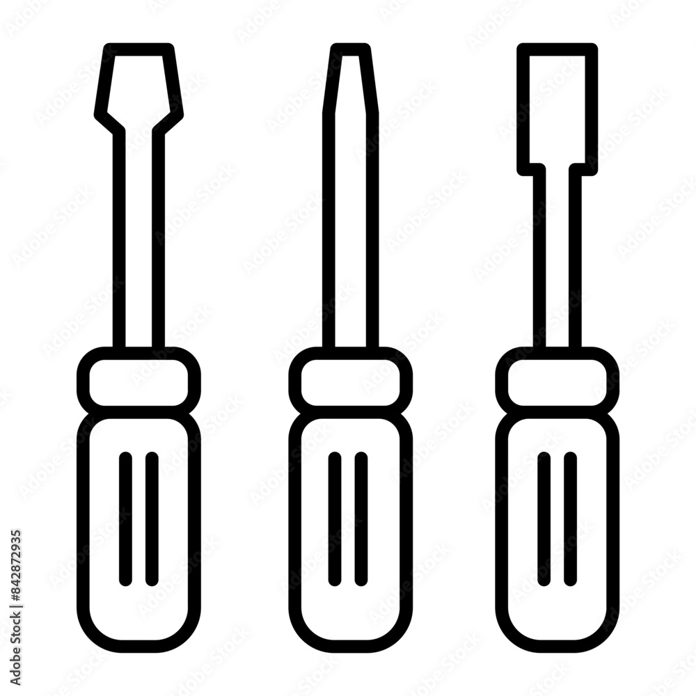 Screwdriver icon. outline icon
