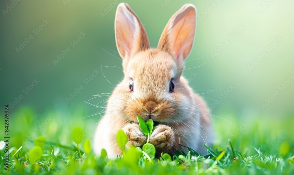 Fototapeta premium studio photos with decorative breeds of rabbits, commercial sale.