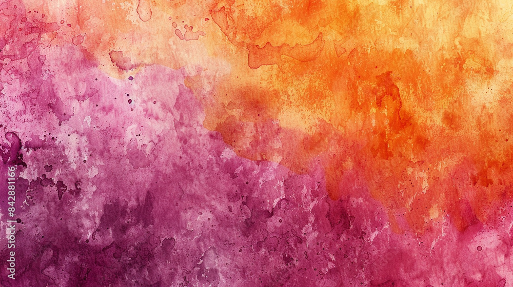 Obraz premium Orange and Magenta watercolor texture