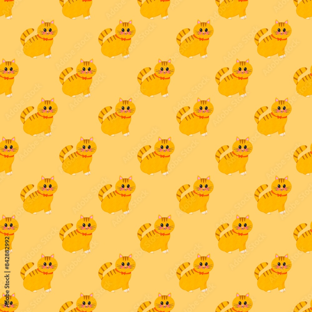 seamless pattern with cats seamless pattern with cats