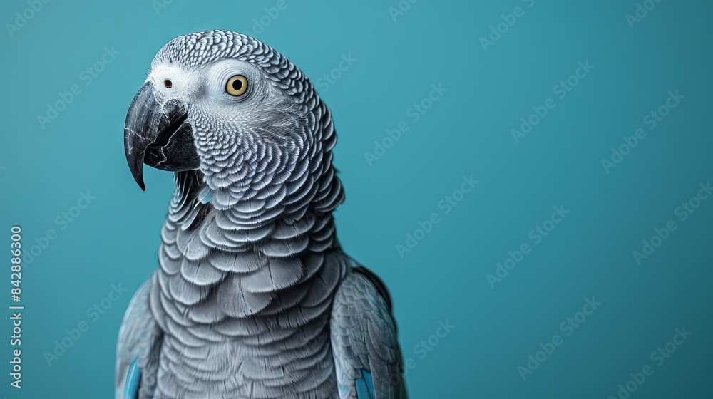 Fototapeta premium macaw parrot, cockatoo, Amazon, African, gray, commercial photo banner.