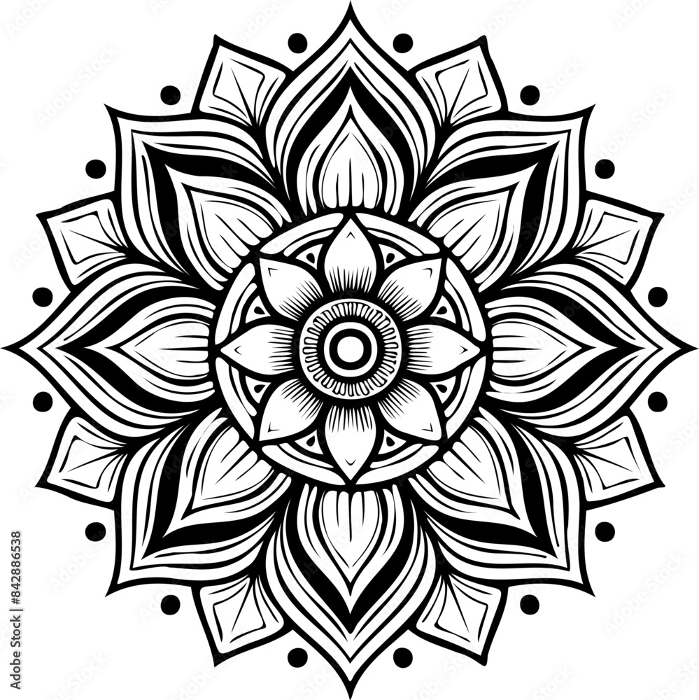 Mandala coloring book line art Mandala coloring book line art