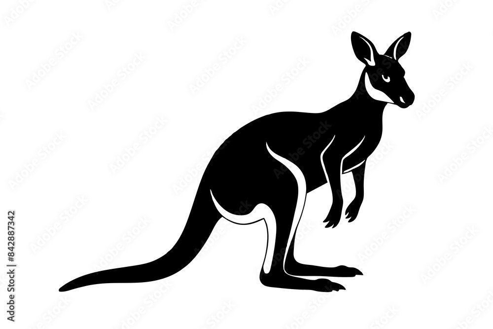 kangaroo silhouette vector illustration kangaroo silhouette vector illustration