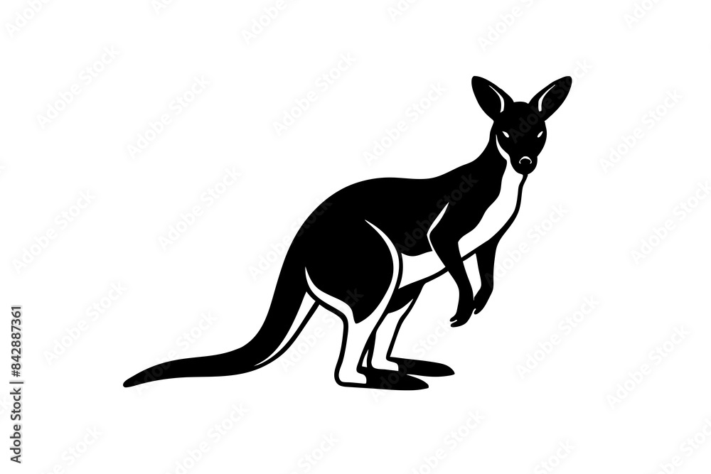 kangaroo silhouette vector illustration kangaroo silhouette vector illustration