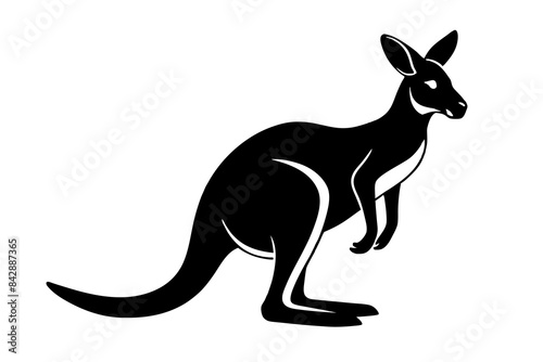 kangaroo silhouette vector illustration