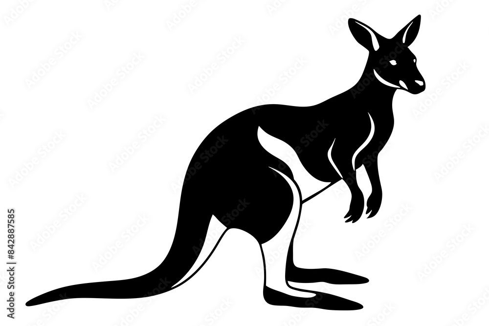 kangaroo silhouette vector illustration kangaroo silhouette vector illustration