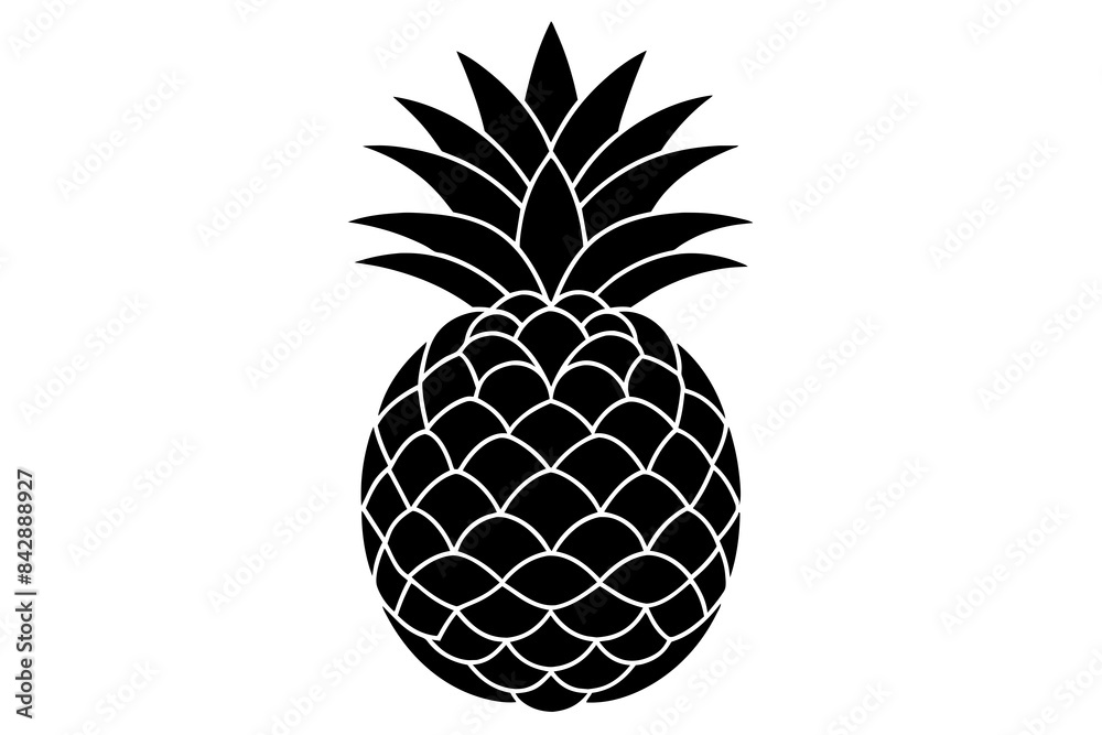 pineapple silhouette vector illustration pineapple silhouette vector illustration