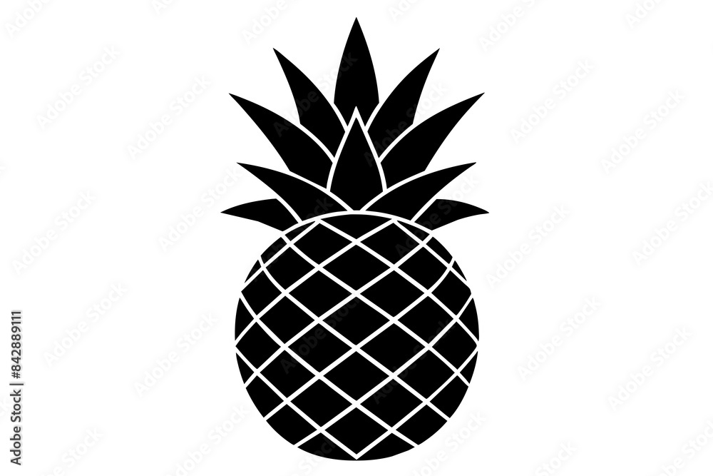 pineapple silhouette vector illustration pineapple silhouette vector illustration