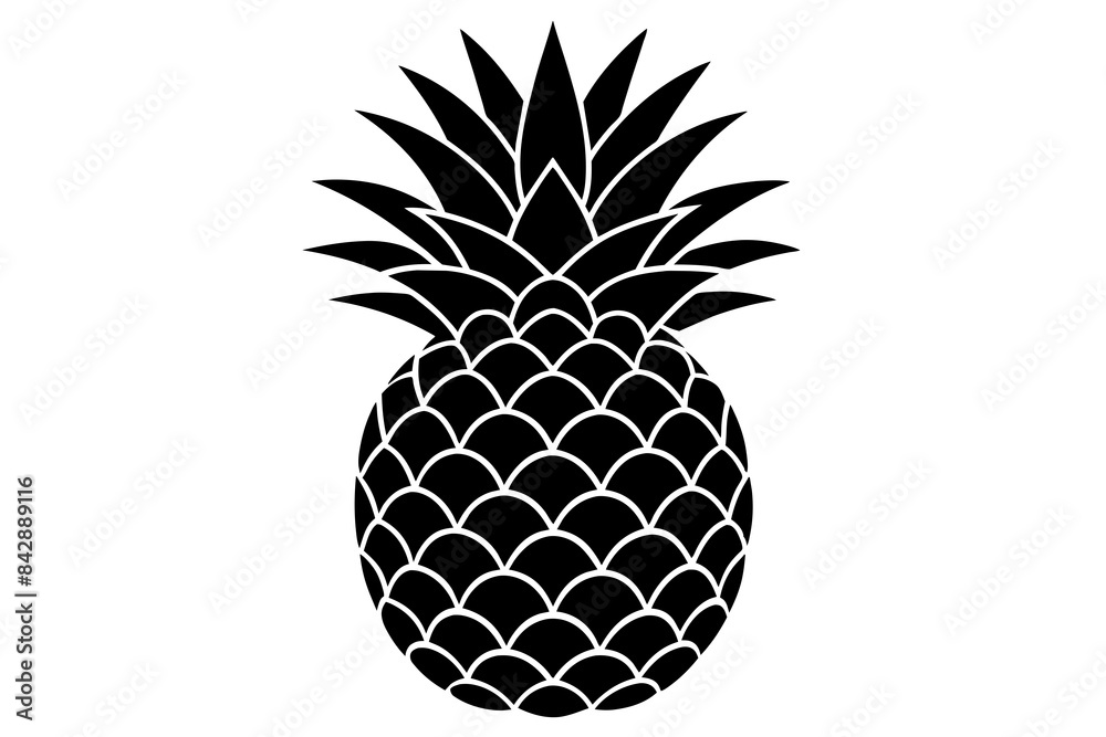 pineapple silhouette vector illustration pineapple silhouette vector illustration