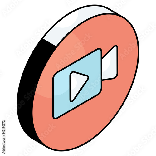 Vector design of video camera, photographic equipment