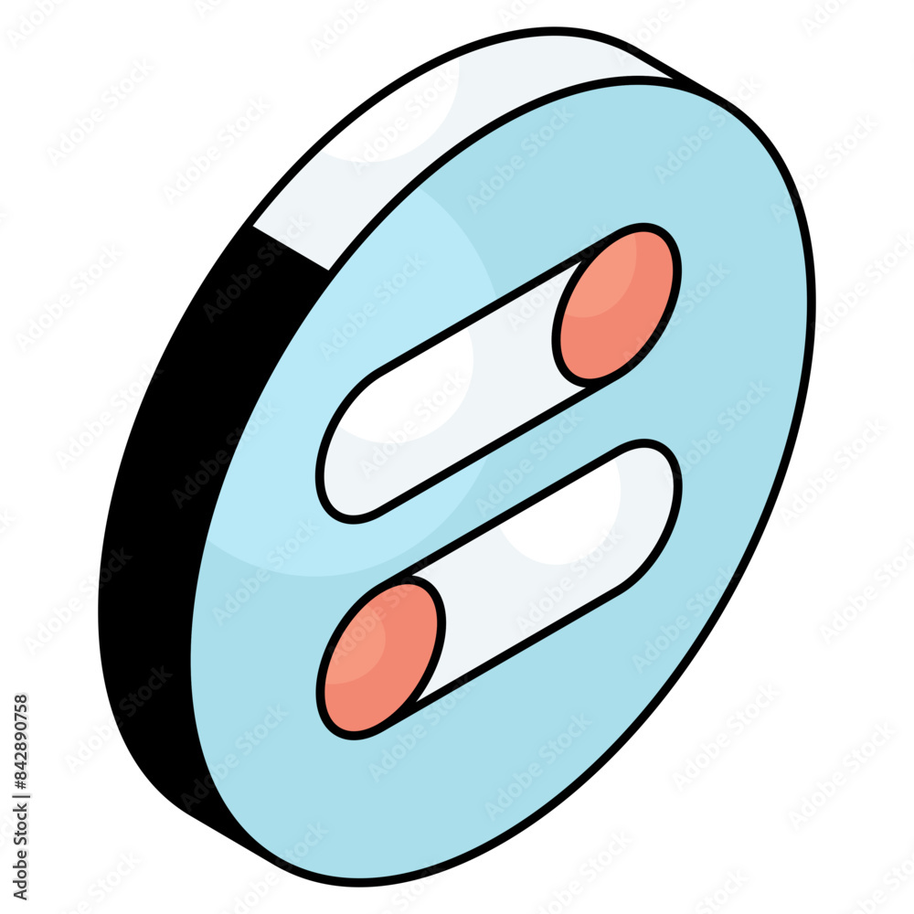 A colored design icon of toggle buttons A colored design icon of toggle buttons