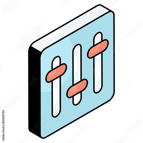 An editable design icon of volume equalizer 