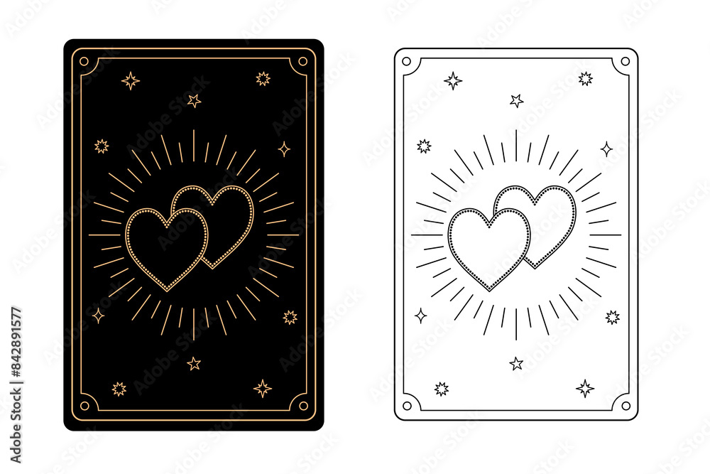 Obraz premium Tarot card lovers. The major arcana of a deck of cards.
