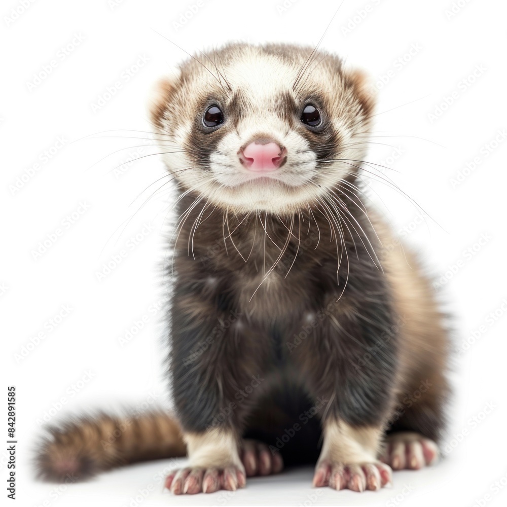 Ferret isolated on white background Ferret isolated on white background