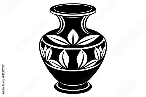 violet vase vector illustration