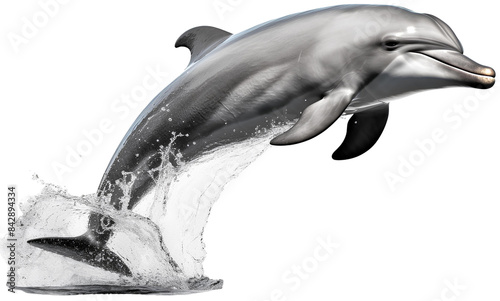 dolphin isolated on transparent background.