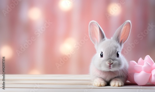 commercial photos with different breeds of rabbits. photo