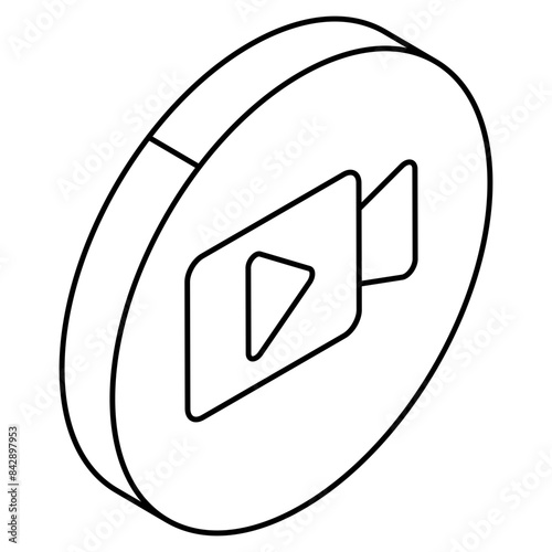 Vector design of video camera, photographic equipment