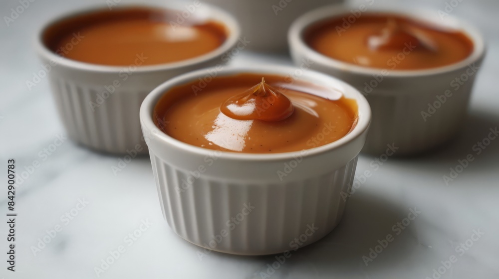 A smooth caramel custard, topped with a layer of hardened caramel for crunch. A smooth caramel custard, topped with a layer of hardened caramel for crunch.
