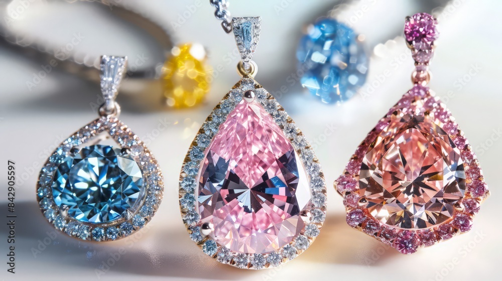 Fancy-colored diamonds, such as pink, blue, and yellow, offer a unique and vibrant alternative to traditional white diamonds. Fancy-colored diamonds, such as pink, blue, and yellow, offer a unique and vibrant alternative to traditional white diamonds.