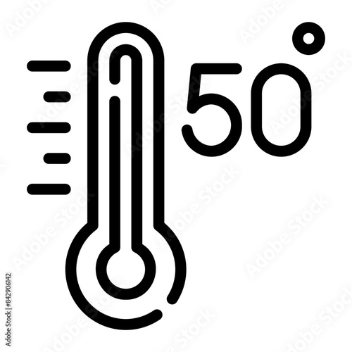 fifty line icon