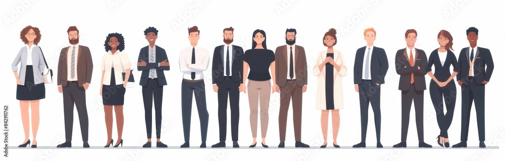 custom made wallpaper toronto digitalA group of business people standing in a row Generative AI