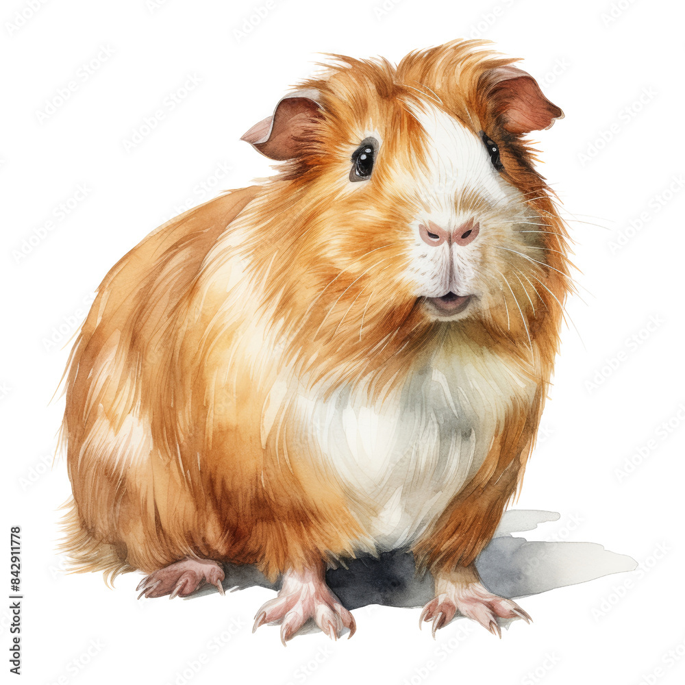 Fototapeta premium country pig watercolor isolated on transparent background cutout