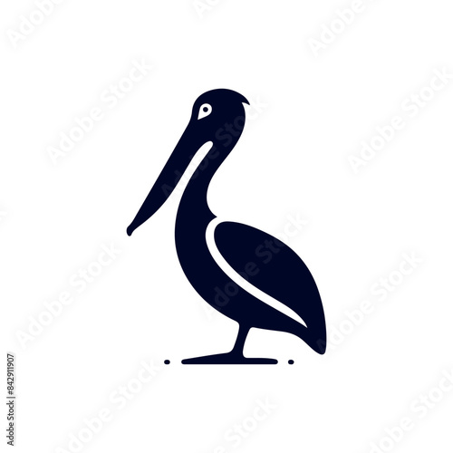 illustration of a pelican on white