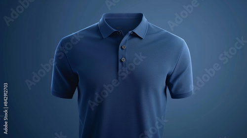 Realistic mockup of male polo shirt