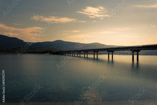 Wallpaper Mural Sunset Bridge in Greece Rimniou Torontodigital.ca