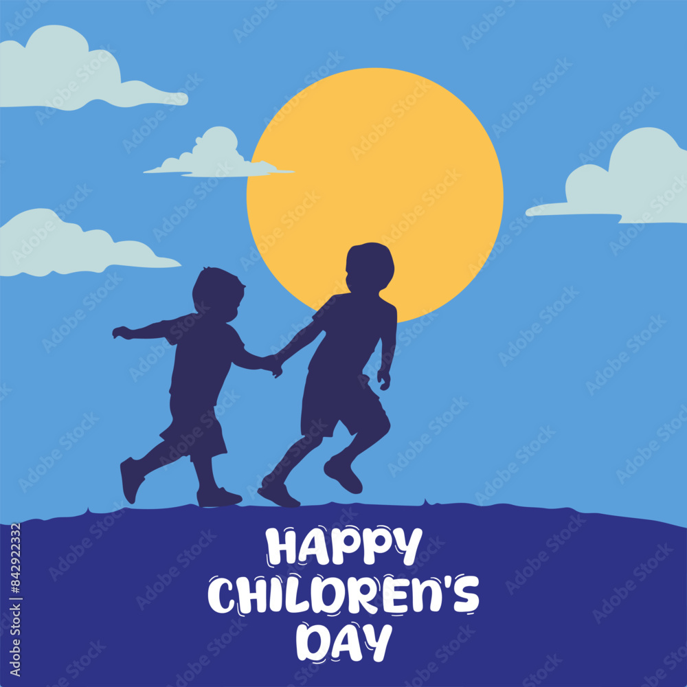 World children's day background. Happy International Children's Day design. November 20. Childrens Day celebration. Template for Poster, Banner, Flyer, Greeting Card, Post. Cartoon Vector illustration World children's day background. Happy International Children's Day design. November 20. Childrens Day celebration. Template for Poster, Banner, Flyer, Greeting Card, Post. Cartoon Vector illustration