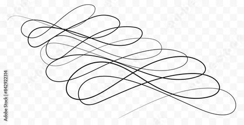 Marker drawn scribble vector. Childish drawing. Hand draws calligraphy swirls. Curly brush strokes, marker scrawls as graphic design elements