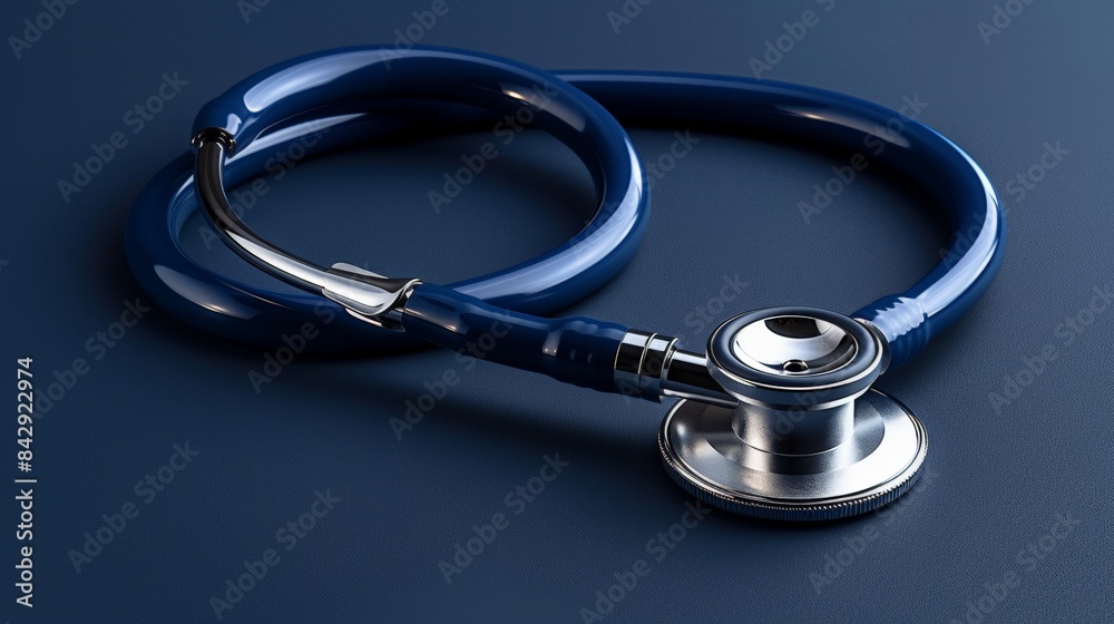 Medical Stethoscope: Depict a stethoscope, isolated on a transparent background.