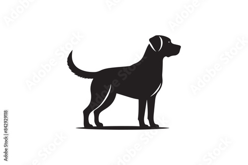 A Dog silhouette vector illustration icon
