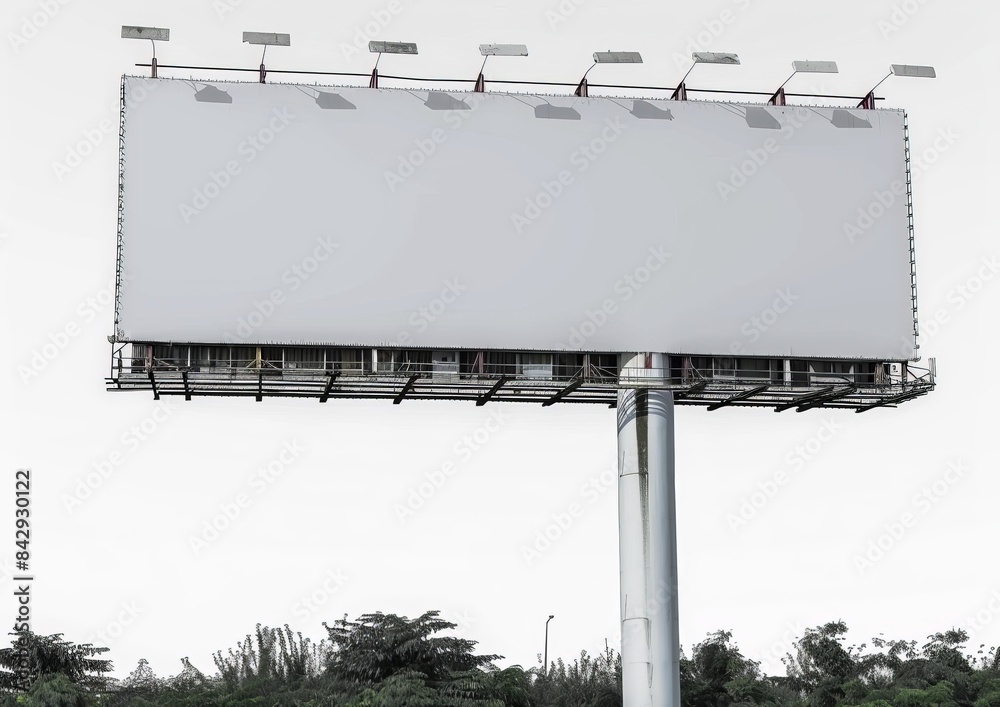 Obraz premium Blank billboard sticker with transparent background.