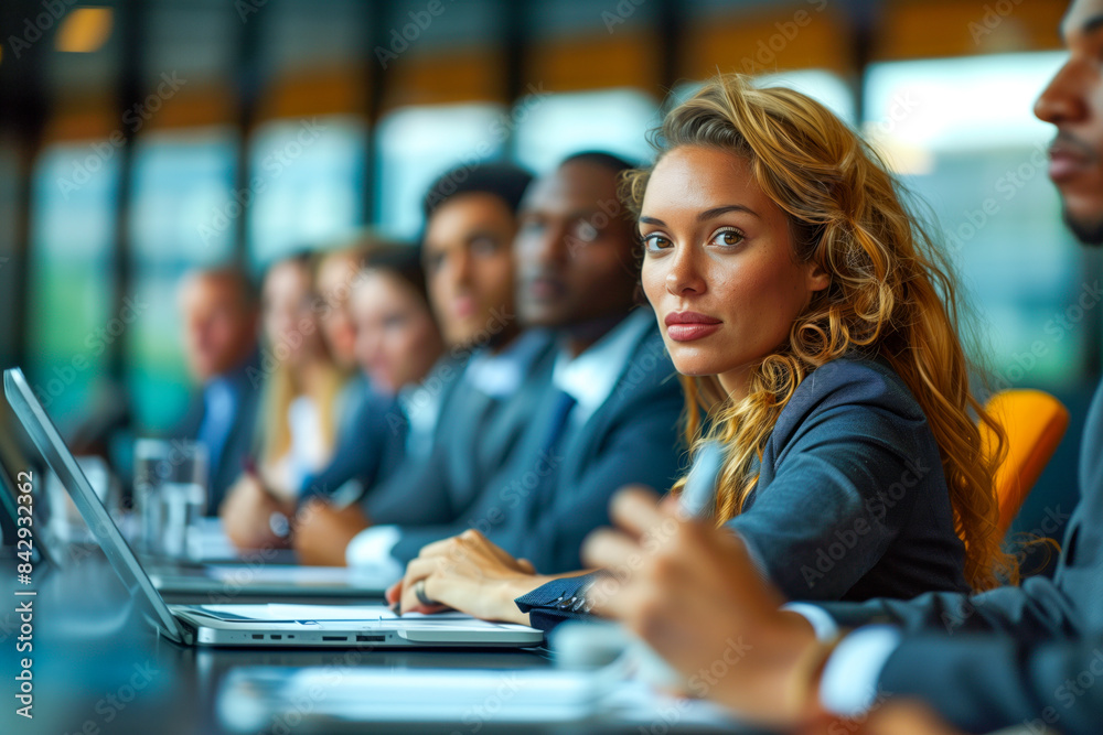 Fototapeta premium Diverse Business Team in a Corporate Meeting