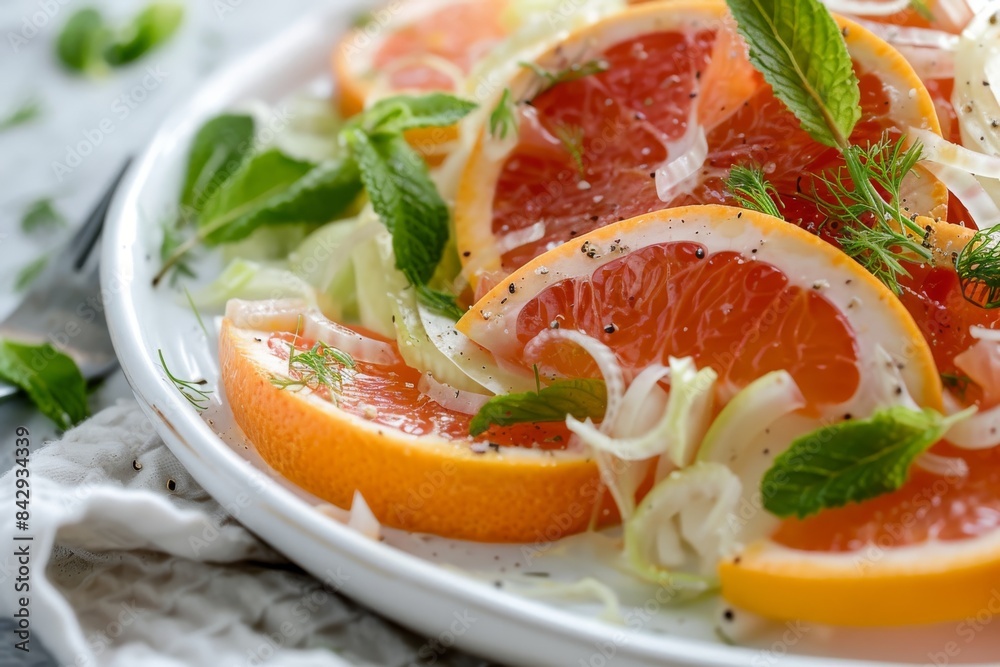 A Refreshing Citrus and Fennel Salad With Fresh Mint A Refreshing Citrus and Fennel Salad With Fresh Mint