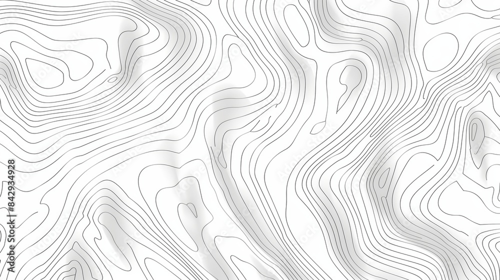 Topographic map, vector illustration, black lines and contours on a white background. Topographic map, vector illustration, black lines and contours on a white background.