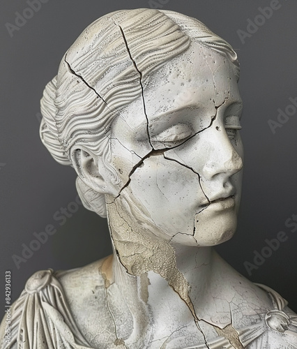 Old antique sculpture of woman  photo