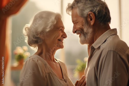 Affectionate Senior Couple Sharing a Tender Moment