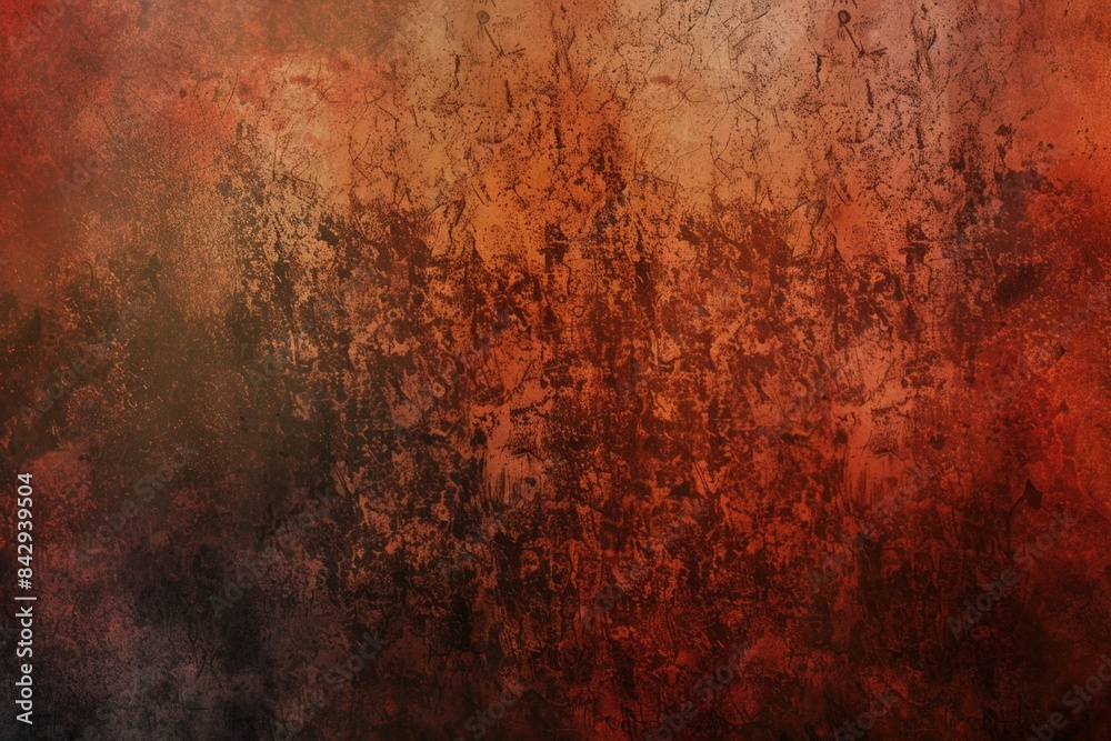 Abstract background displaying a grunge texture, featuring dark red and black tones blending in a distressed vintage design