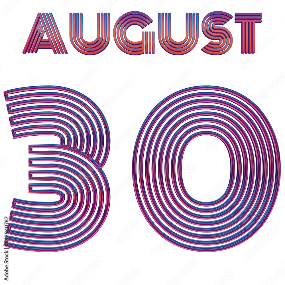 AUGUST 30 - ELECTRIC NEON DESIGN ISOLATED AUGUST 30 - ELECTRIC NEON DESIGN ISOLATED