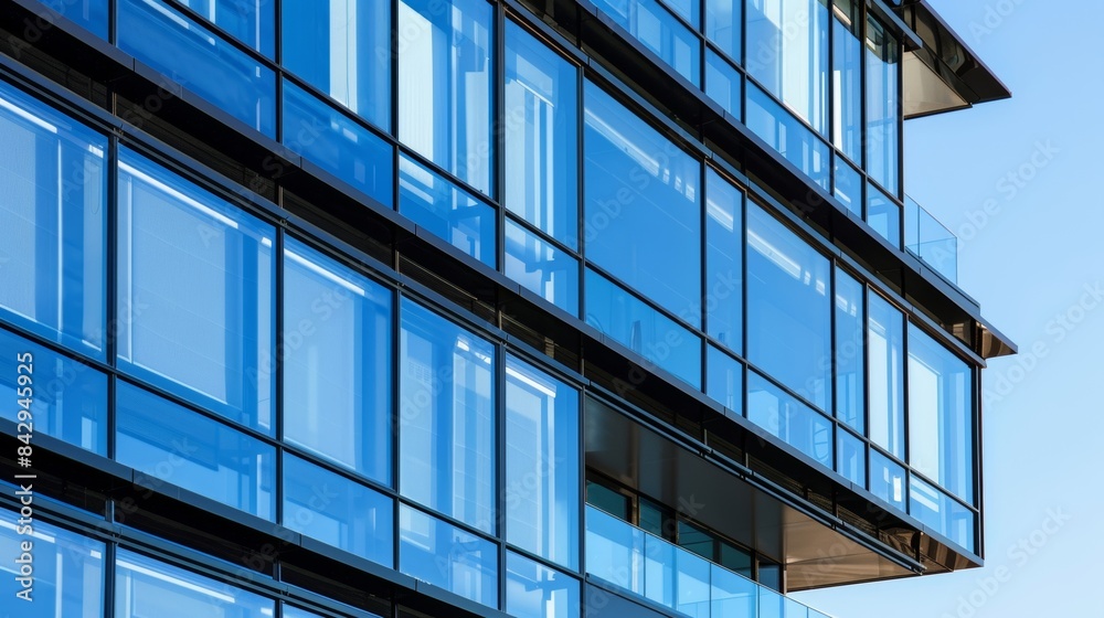 A shot of the delicate and intricate glasswork on the windows adding a touch of elegance to the modern building design. A shot of the delicate and intricate glasswork on the windows adding a touch of elegance to the modern building design.