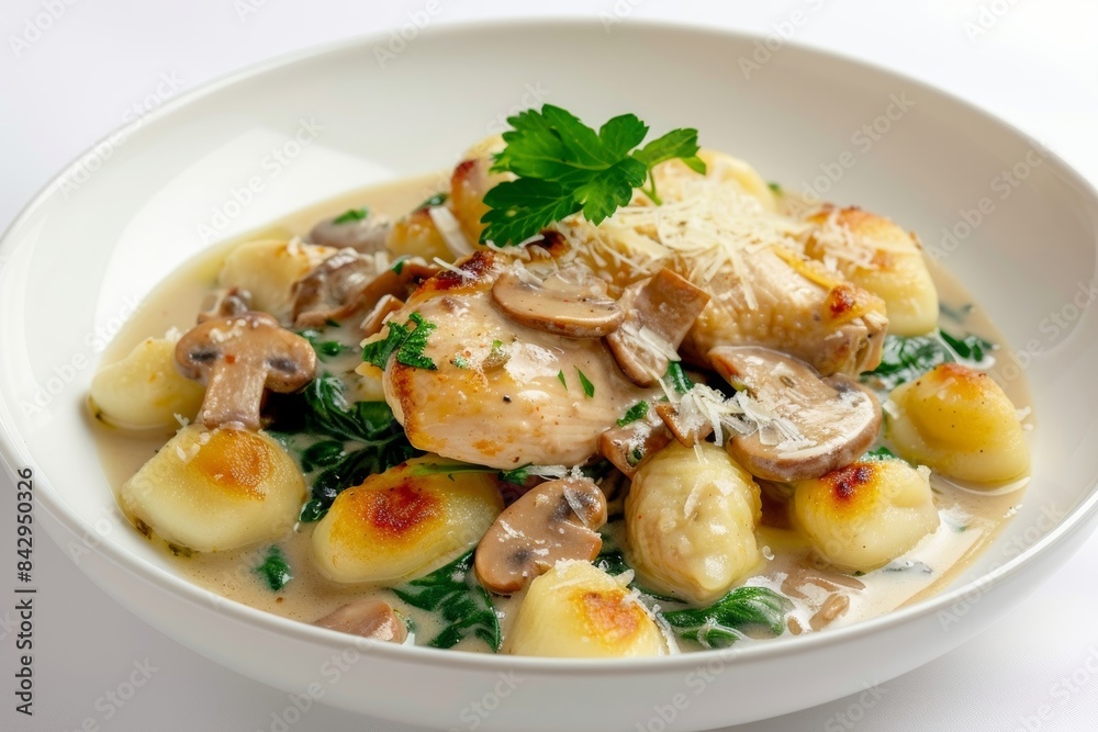 Baked Gnocchi with Chicken and Creamy Mushroom Gravy Baked Gnocchi with Chicken and Creamy Mushroom Gravy