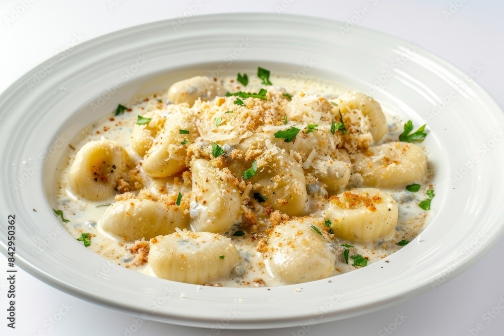 Exquisite Baked Gnocchi with Gorgonzola Cream and Toasted Panko Exquisite Baked Gnocchi with Gorgonzola Cream and Toasted Panko