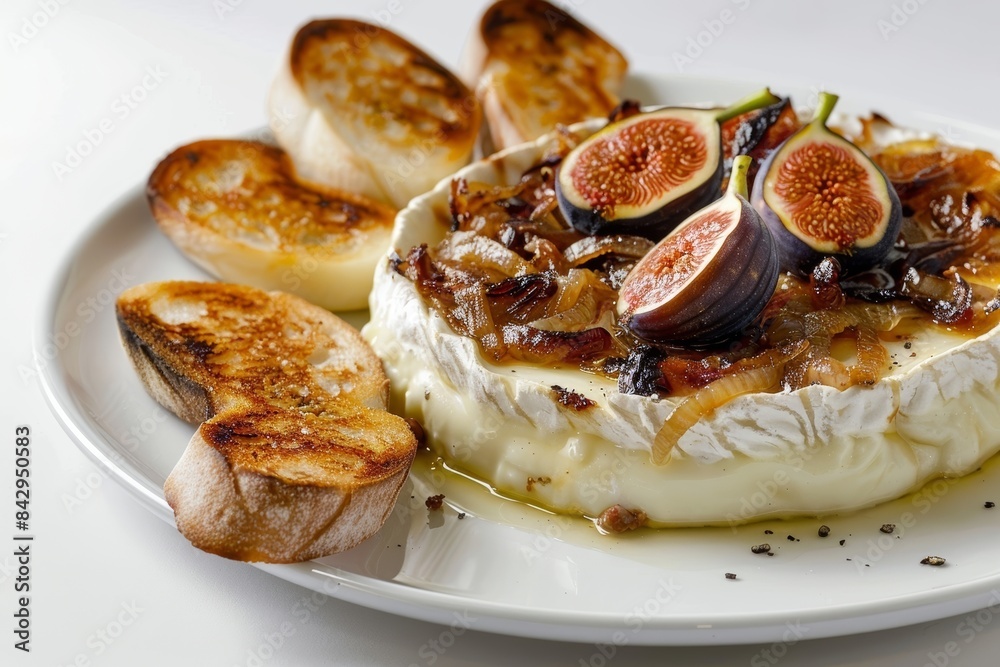 Baked Goat Cheese with Caramelized Onions and Garlic Drizzle Baked Goat Cheese with Caramelized Onions and Garlic Drizzle
